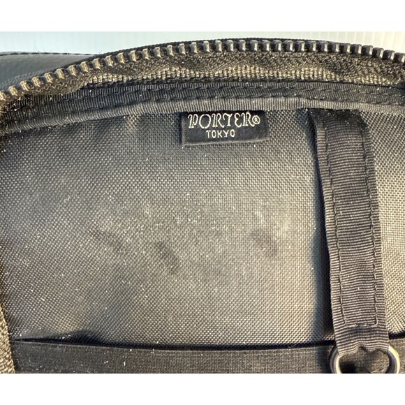 PORTER HEAT SLING SHOULDER BAG Nylon Leather Black Good Used Condition - Picture 15 of 16